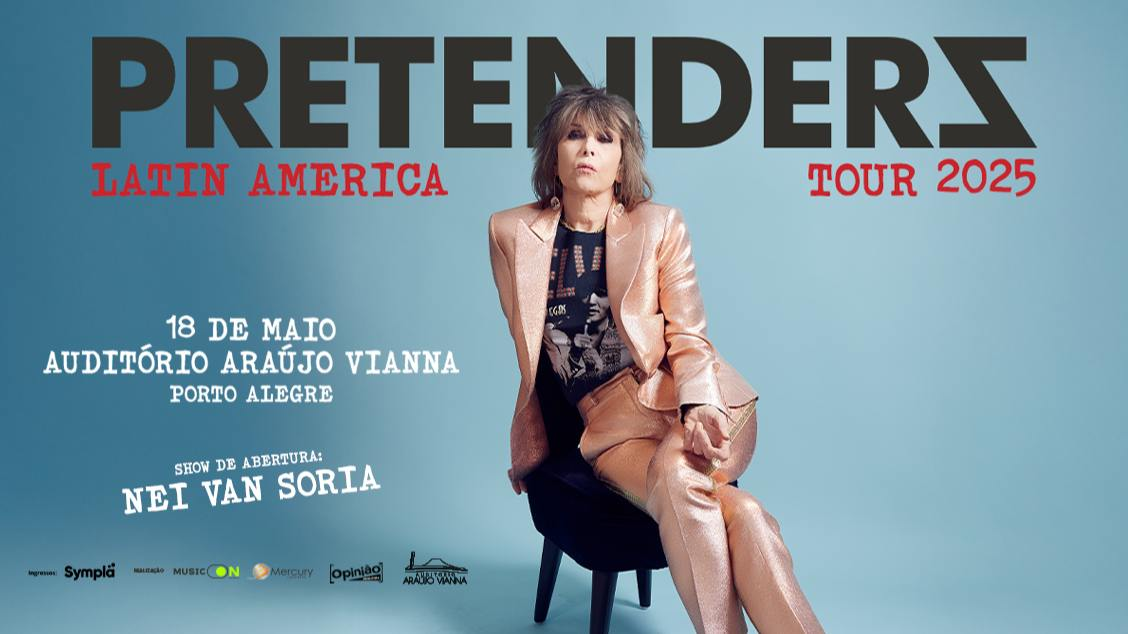The Pretenders confirma show em Porto Alegre no Auditório Araújo Vianna