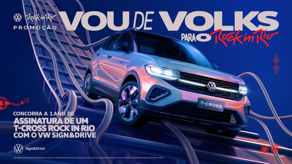 Volkswagen dará um ano de T-Cross por assinatura em promoção do Rock in Rio