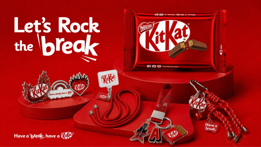 KitKat prepara charms, pins e outros brindes para o Rock in Rio