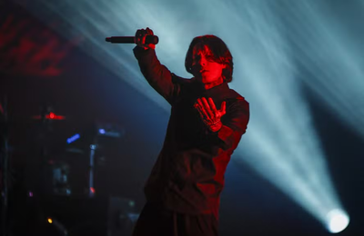 Bad Omens durante estreia no Palco Sunset do Rock in Rio 2026