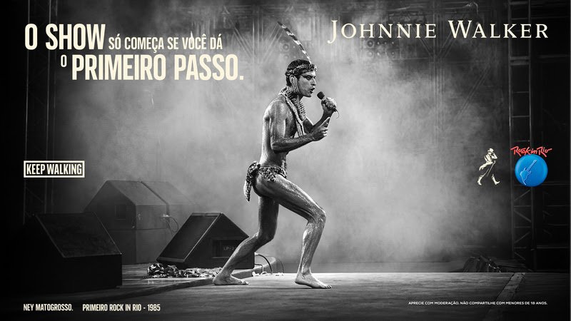 Johnnie Walker homenageia primeiro passo de Ney Matogrosso no Rock in Rio