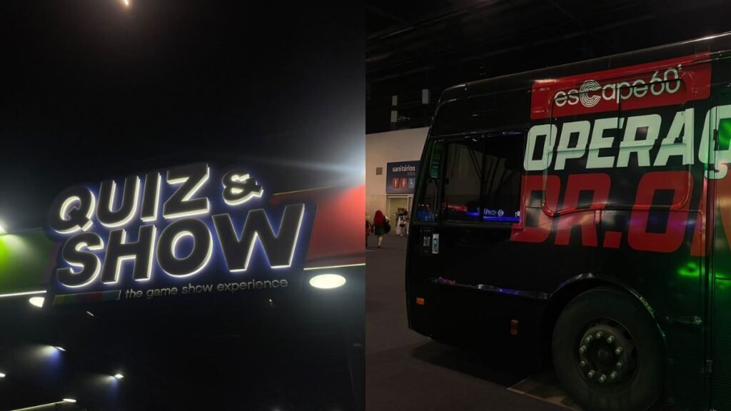 Quiz&Show estreia na BGS com game show ao vivo e Escape 60’ leva ônibus temático à feira