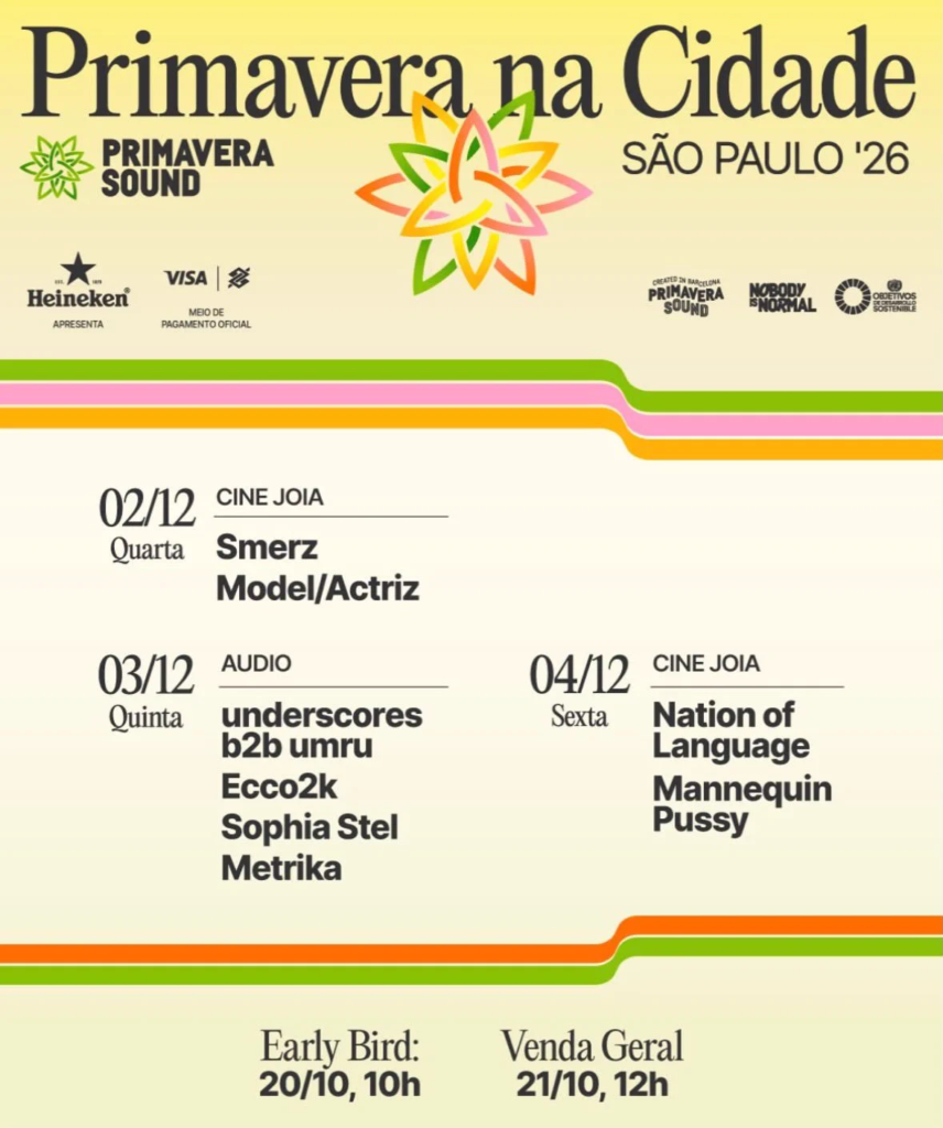 Primavera na Cidade anuncia shows de Nation of Language, Model/Actriz e mais em São Paulo