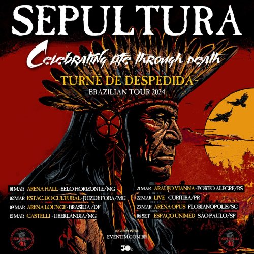 Sepultura esgota segundo show em São Paulo e abre nova data da tour de despedida “Celebrating life through death” na capital paulista
