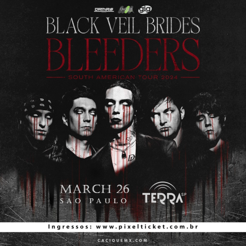 Black Veil Brides retorna ao Brasil em 2024 após quase 10 anos